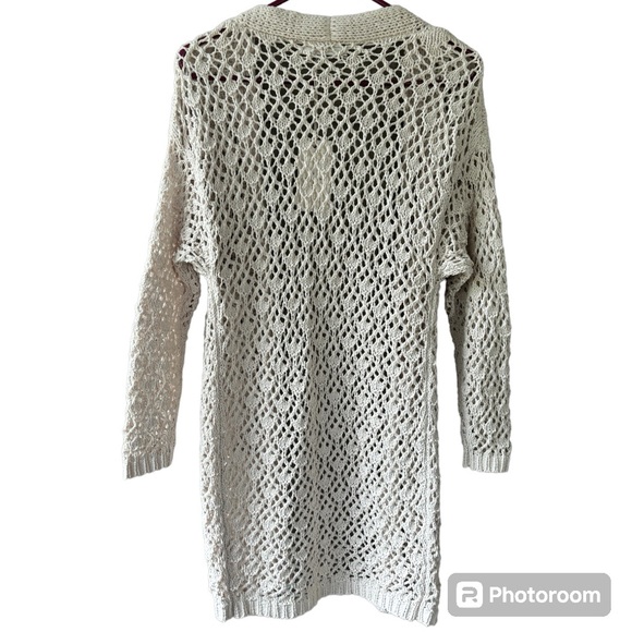 Moon & Madison Open Knit Cardigan in Oatmeal. Size XS. NWT - Picture 3 of 8